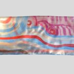 Apaszka jedwabna geometryczna Art Deco malowana - Apaszka jedwabna geometryczna Art Deco malowana