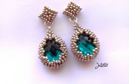 Kolczyki Vintage niebiesko-zielone