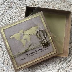 098,kartka na ślub w szczęśliwą podróż z balonem