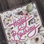 Happy birthday - urodzinowa kartka z kotkiem - Kotek - detal I