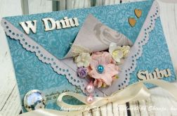 Kopertówka ślubna- turkusowy ogród