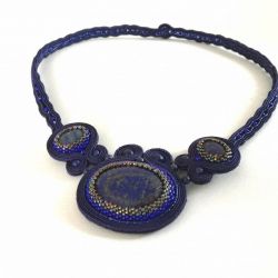 Naszyjnik sutasz z lapis lazuli