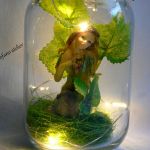 Lampion-słoik "Elf w bluszczu" - teofano atelier, lampion
