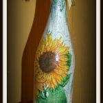 Dekoracyjna butelka - wazon - decoupage - 