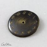 .Zegar - mosiężny wisiorek (2301-08) - wisiorek tarcza zegara