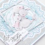 Kartka na Dzień Matki z króliczą rodziną - kartka na dzień matki