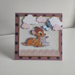 Kartka na Roczek urodziny Jelonek Bambi II