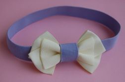 Opaska niemowlęca - Złamana biel & fiolet