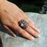 Kamienny alians - duży pierścionek z jaspisem