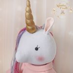 Konik Jednorożec Cleo przytulanka róż GOTOWA - 