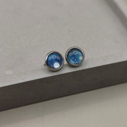 Kolczyki wkrętki - Błękitna Galaktyka