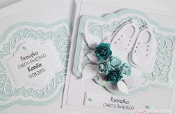 Kartka PAMIĄTKA CHRZTU z bucikami #8