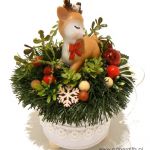 Stroik dekoracja Boże Narodzenie Jelonek w koronie - Renifer na prezent