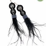 Oryginalne długie kolczyki sutasz/soutache  - Długie kolczyki