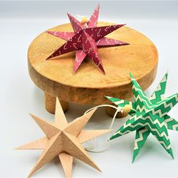 Bombki origami gwiazdy mix 3 sztuki