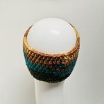 Kolorowa szeroka opaska na głowę - zimowa opaska