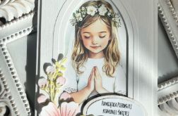 191,Kartka na komunię dla dziewczynki do koperty