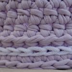         Koszyczek ze sznurka Pimo lilac z serduszkiem - Struktura