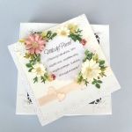 Kartka ślubna z Kwiatami i koronkami - kartka ręcznie robiona
