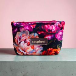 Etui na klucze z weluru w peonie kwiatowe etui handmade
