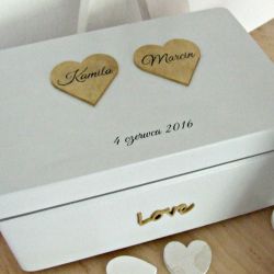 Ślubne pudełko na koperty "CR Gold"