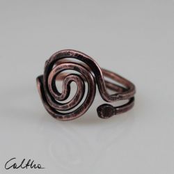 .Spirala - miedziany pierścionek 190422-03