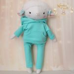 Owieczka Luna przytulanka w miętowym dresiku - 