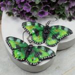 Kolczyki motyle - zielone - kolczyki motylki