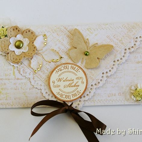 Kopertówka ślubna- beżowa rapsodia