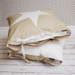 Komplet poduszek dekoracyjnych - biel/beż - 