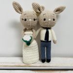 Młoda para króliczki szydełkowe prezent ślubny 1 - maskotki ślubne