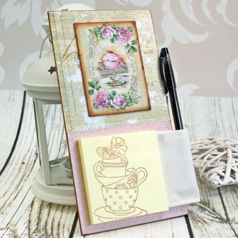 Notes na lodówkę -malinowy deser