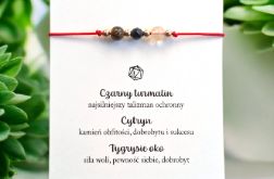 Bransoletka turmalin cytryn tygrysie oko Bransoletka turmalin cytryn tygrysie oko