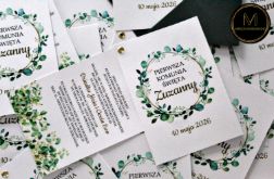 Zaproszenie na I Komunię Świętą - Eukaliptus