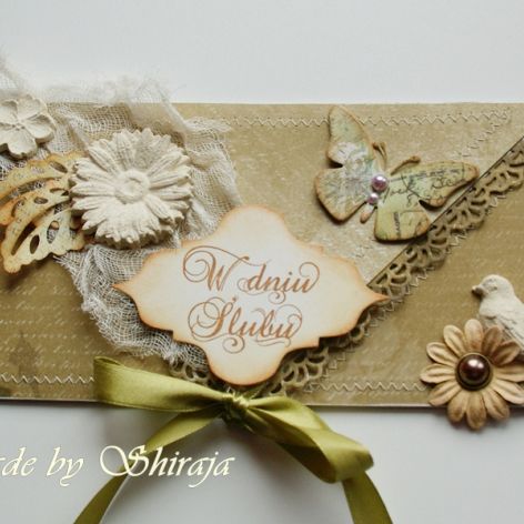 Kopertówka z okazji ślubu-  'ogród retro'