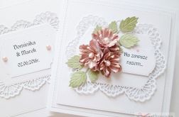 Kartka NA ZAWSZE RAZEM z różowymi kwiatami