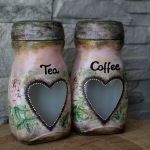 Słoiki na kawę i herbatę - róże vintage - 