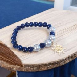 Bransoletka na gumce, granat