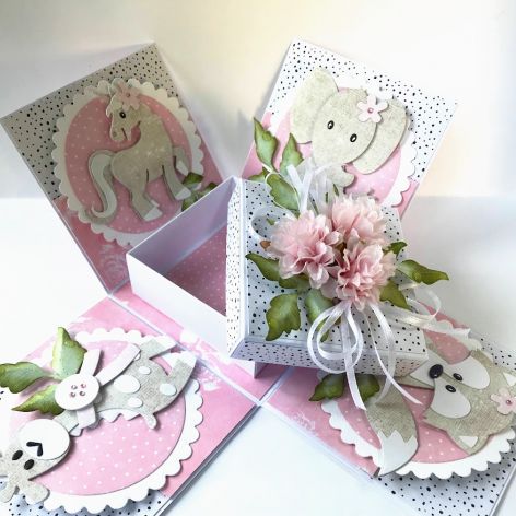 177,exploding box na narodziny lub chrzest dla dziewczynki 