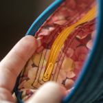 Turkusowo-zielony portfel z weluru - 