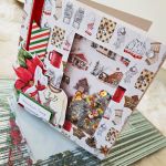 Kartka świąteczna- świąteczny czas, shaker card - shaker wypełniony kryształkami