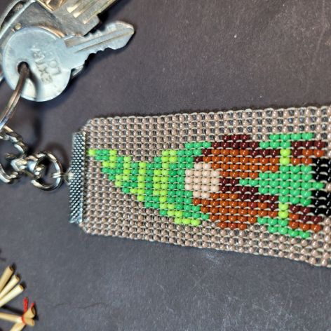 Skrzat Krasnal zielony - Brelok zawieszka do kluczy torebki