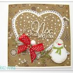 Piernikowa kartka świąteczna z bałwanem 1 - 