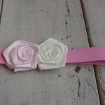 Opaska niemowlęca - Róż ze złamaną bielą - 