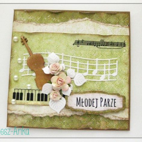 Kartka na Ślub ze skrzypcami