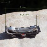 Melanż w bordzie i czerwieni - automatyczna spinka do włosów