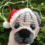 Ozdoba świąteczna w kształcie mopsa dla miłośników psów! - 