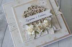 Ślubna elegancja - kartka ślubna w pudełku v4