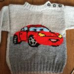 sweterek dziecięcy auto - auto