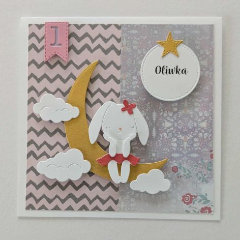 kartka na roczek 1 urodziny 2 3  wzór 2